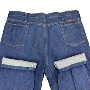 Vintage Rustler By Wrangler Raw Denim Men's‎ Size  42x32 USA Cowboy Work Pants